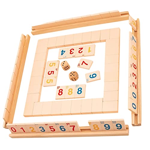 LRXIYODE Holz Brettspielset für Lernspiel mit Würfeln und Zahlen Pädagogisches für Kleinkinder Geeignet für Familienfeiern und Spielabende von LRXIYODE