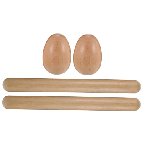 LRXIYODE Holz Egg Shakers Orff Percussion Instrumente Leicht Kompakt Vielseitig Rhythm Sticks Kinderfreundlich Für Musikunterricht und Party von LRXIYODE