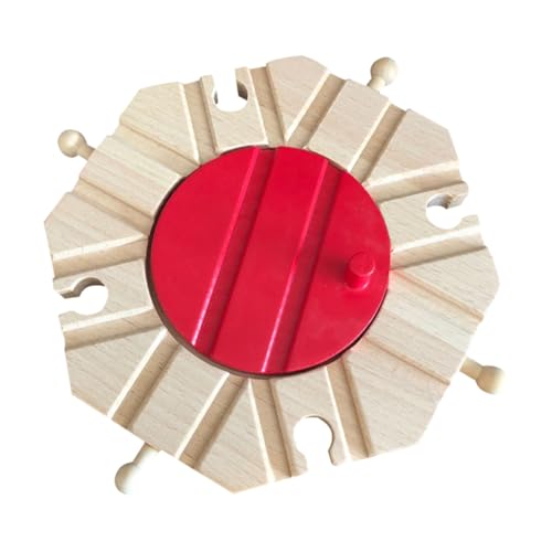 LRXIYODE Holz Eisenbahnstrecken Set Teilig Langlebige Schienenkomponenten zum Einfachen Zusammenbau Vielseitig Kombinierbar Kompatibel mit Holz Spielzeugzügen für Fördert Kreatives von LRXIYODE