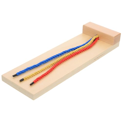 LRXIYODE Holzflechten Lernspielzeug Für Junge Mädchen Flechtspiel Zum Üben Der Feinmotorik Aktivität Mit Holzbrett Für Rollenspiele Und Lustiges Lernspiel von LRXIYODE