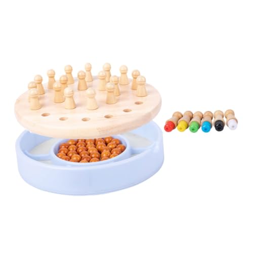 LRXIYODE Holz Memory Schachspiel Lernspielzeug für Frühe Bildung Glattes Sicheres Material Familienfreundliches Denkspiel für Erwachsene Fördert Gedächtnis und Koordination Tragbar für von LRXIYODE