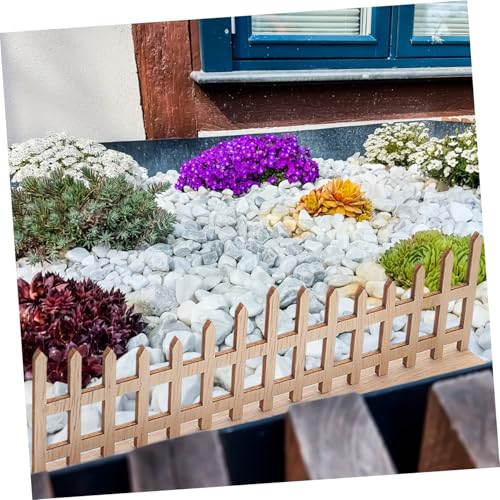 LRXIYODE Holz Miniaturzaun Dekoration für Puppenhaus Mini Garten DIY Zubehör Realistische Mini Zaunmodelle für Micro Landschaft und Kleine Gärten von LRXIYODE