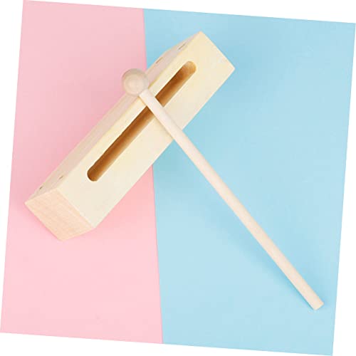 LRXIYODE Holz Percussion Block Doppelton Klangstab Musikinstrument Musikalisches Lernspielzeug mit Schlägel für Mädchen und Jungen Ab Jahren von LRXIYODE