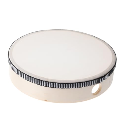 LRXIYODE Holz Tamburin Trommel für Handgehaltenes Orff Percussion Instrument für Partys und Spiele Fördert Musikalität und Kreativität Mittlere von LRXIYODE