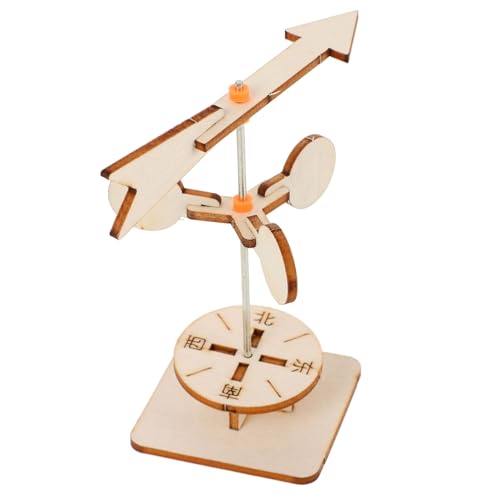 LRXIYODE Holz Windrichtungsanzeiger Bastelset für Sicheres DIY Wissenschaftsspielzeug Langlebiges Experimentierkit Kreativität und Naturwissenschaftlichem Interesse bei Grundschulkindern von LRXIYODE