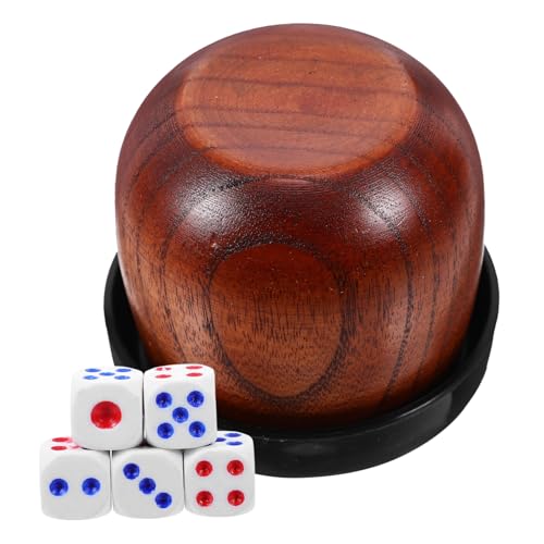 LRXIYODE Holz Würfelbecher Set mit Kleinen Kunststoffwürfeln Stabiles Dice Shaker Container Geräuscharm und Kompakt für Brettspiele Indoor Unterhaltung und Party Spiele LRXIYODE Holz Würfelbecher Set mit Kleinen Kunststoffwürfeln Stabiles Dice Shaker Container Geräuscharm und Kompakt für Brettspiele Indoor Unterhaltung und Party Spiele von LRXIYODE
