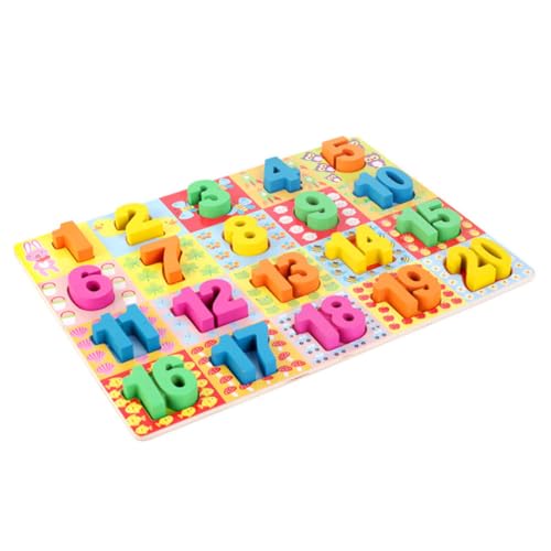LRXIYODE Holz Zahlenpuzzle für Kleinkinder Ab Jahren Sicheres Lernspielzeug mit Ungiftiger Farbe Montessori inspirierte Kognitive Bausteine zur Frühkindlichen und Eltern Junge von LRXIYODE