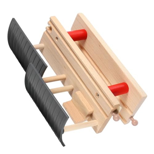 LRXIYODE Holzbahn Doppelstock Bahnhofsplattform Teiliges DIY Modell Pädagogisches Holzspielzeug Robust Tragbar für Kreatives und Szenenbau von LRXIYODE