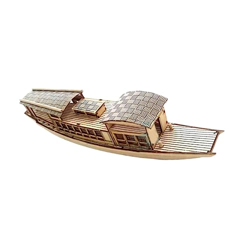 LRXIYODE Holzboot Modell Bausatz DIY Holzboot Für Erwachsene Edukatives Handgefertigtes Holzspielzeug Kreatives Bastelprojekt Für Bastelliebhaber von LRXIYODE