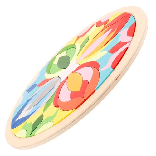 LRXIYODE Holzpuzzle Mandala Farbige Bausteine Lernspielzeug Koordination und Farberkennung Pädagogisch Geeignet für Ab Jahren Eltern Junge Mädchen Spiel von LRXIYODE