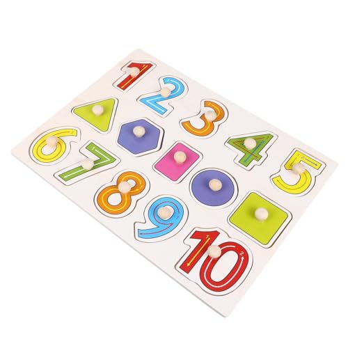 LRXIYODE Holzpuzzle für Kleinkinder Langlebiges Leichtes Holz Steckspiel Kreatives Montessori Lernspielzeug für Fördert Eltern Junge Mädchen Beziehung und Spielerisches Lernen von LRXIYODE