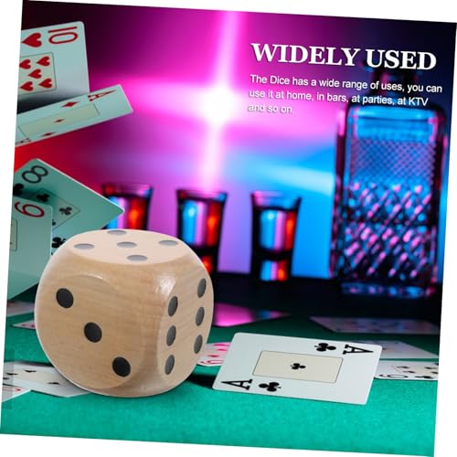 LRXIYODE Holzspielwürfel Groß mit Abgerundeten Ecken Robustes Würfelspiel Partydeko Vielseitiges Holzspielzeug für Spiele und Dekoration Geburtstag Geschenk von LRXIYODE