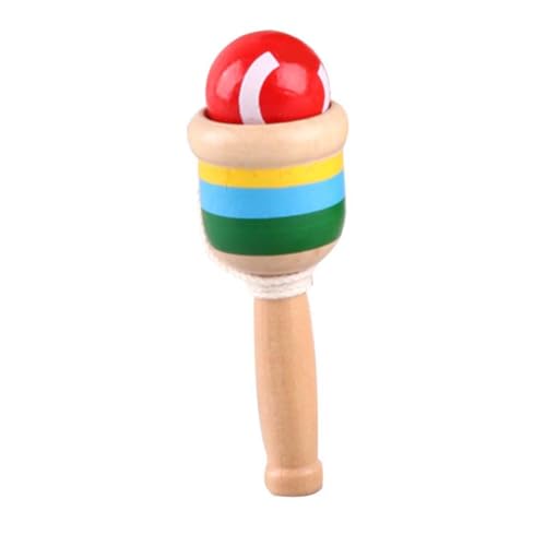 LRXIYODE Holzspielzeug Kendama Hand Auge Koordination für Holz Fangspiel mit Schwertball Fördert Konzentration Gleichgewicht und Geschicklichkeit Geeignet für Drinnen und Zufällige Farbe von LRXIYODE