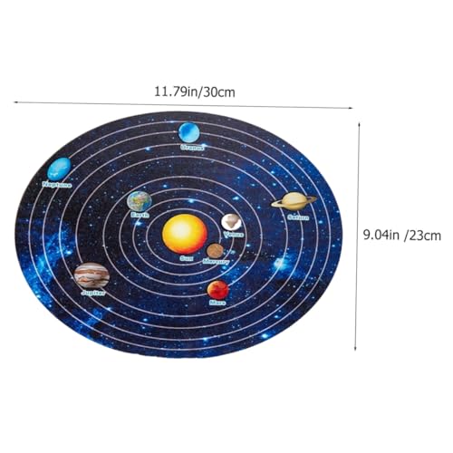 LRXIYODE Holzspielzeug Solar System Puzzle Lernspielzeug für Sicheren Glatten Montessori Weltraum Puzzle Fördert Praktische Fähigkeiten und Vorstellungskraft Geeignet für Vorschulkinder von LRXIYODE