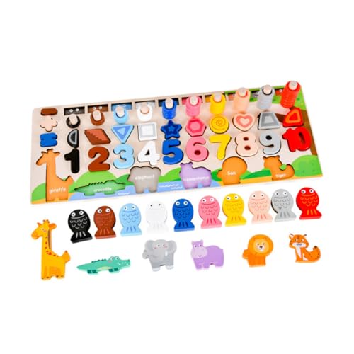 LRXIYODE Holzspielzeug Tierformen Lernspielzeug Bunte Puzzle Farberkennung und Intelligenzentwicklung für Jungen und Mädchen LRXIYODE Holzspielzeug Tierformen Lernspielzeug Bunte Puzzle Farberkennung und Intelligenzentwicklung für Jungen und Mädchen von LRXIYODE