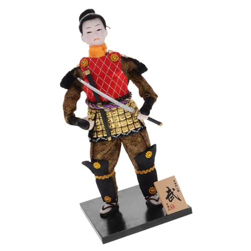 LRXIYODE Japanische Samurai Puppe Dekoration Tischkunst Japanische Kriegerfigur Handbemalt Japanisches Ornament Samuraisammler von LRXIYODE