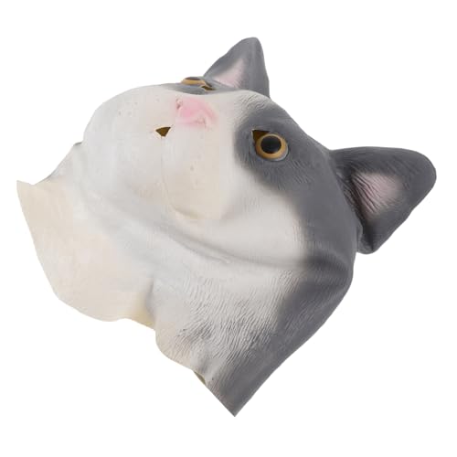 LRXIYODE Katzenkopfbedeckung Schwarze Katzenkostümmaske Halloween Katzenmasken Katzengesichtsmaske Lustige Masken Für Erwachsene Tiermaske Katzenpartygeschenke Katzenkostüm Erwachsene von LRXIYODE