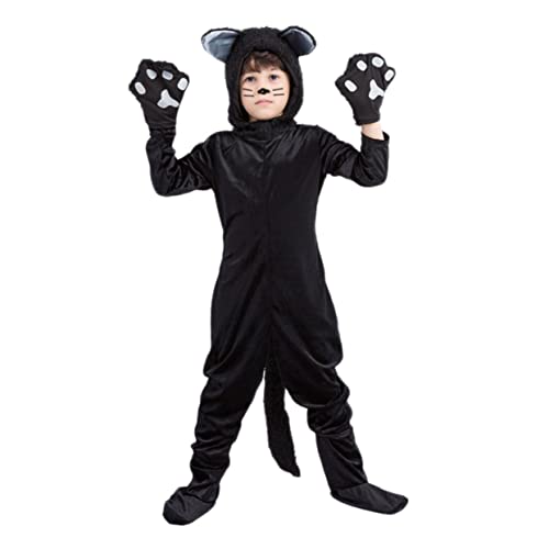 LRXIYODE Katzenkostüm Halloween Cosplay Atmungsaktives Leichtes Material Waschbar Wiederverwendbar für Karneval Geburtstag Maskerade Rollenspiel und Bühne von LRXIYODE