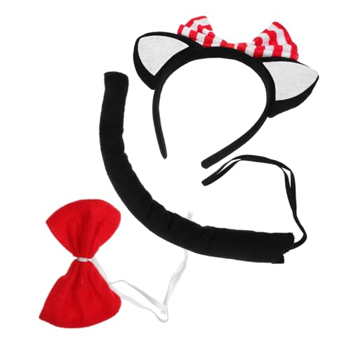 LRXIYODE Katzenkostüm mit Schwarzem Katzenohren Haarreif Schleife und Weiches Cosplay Zubehör für Halloween Karneval Bühnenauftritte und Kostümpartys LRXIYODE Katzenkostüm mit Schwarzem Katzenohren Haarreif Schleife und Weiches Cosplay Zubehör für Halloween Karneval Bühnenauftritte und Kostümpartys von LRXIYODE