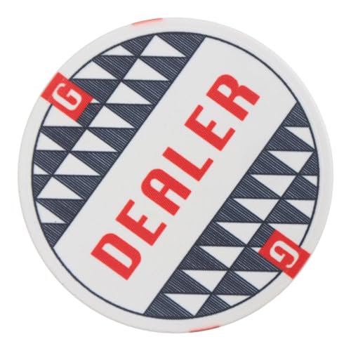 LRXIYODE Keramik Dealer Button Poker Zubehör Glatte Oberfläche Sicher und Praktisch für Poker Spiele Zählchips Indoor Outdoor Verwendung von LRXIYODE
