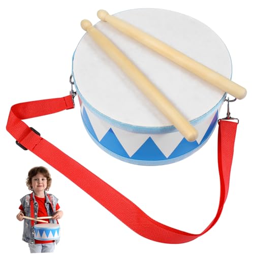 LRXIYODE Kindertrommel Doppelseitige Snare Drum Percussion Instrument Blau Rhythmusförderndes Musikinstrument für Jungen und Mädchen zur Spielerischen Entwicklung LRXIYODE Kindertrommel Doppelseitige Snare Drum Percussion Instrument Blau Rhythmusförderndes Musikinstrument für Jungen und Mädchen zur Spielerischen Entwicklung von LRXIYODE