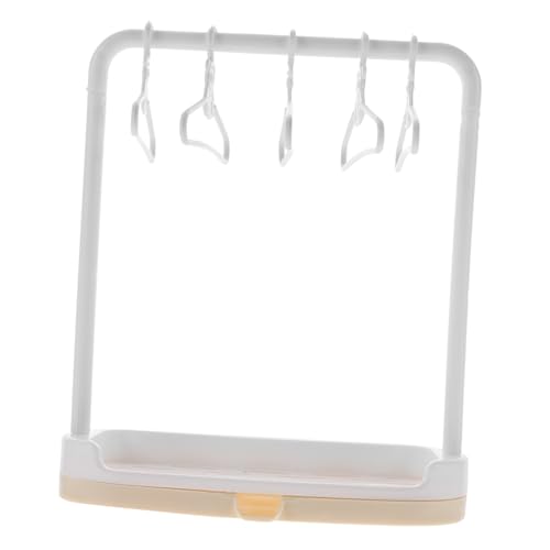 LRXIYODE Kleiderständer für Puppenkleidung Stabile Glatte Miniatur Kleiderbügel und Aufbewahrung Langlebiges Puppen Outfit Regal Geeignet für Babypuppen und Kleine Puppenhäuser von LRXIYODE