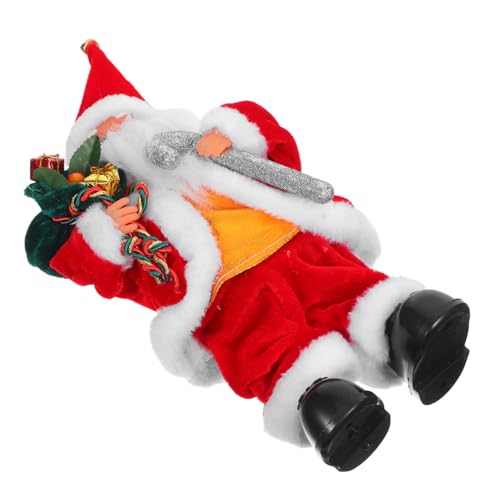 LRXIYODE Kleine Elektrische Weihnachtsmann-Figur mit Musik und Beweglichen Weihnachtsdeko für Party und Festliche Stimmung bei Familienfeiern von LRXIYODE
