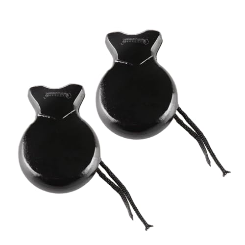 LRXIYODE Kleine Spanische Holz-kastagnetten für Sicherer Finger-Percussion Klarem Klang Musikinstrument für Musikunterricht Bühnenauftritte und Musikalische Früherziehung von LRXIYODE