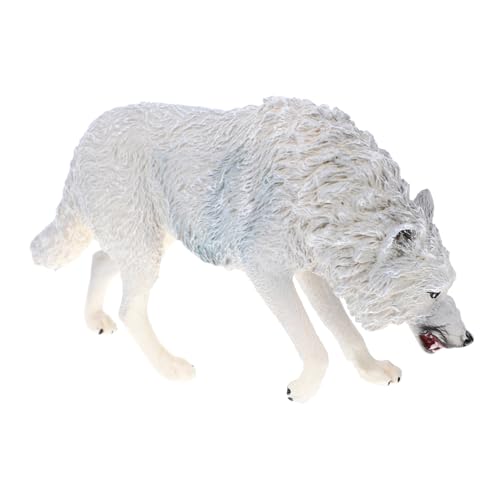 LRXIYODE Kleines Wolf Modell aus Material Realistisches Wildtier für Kognitive Tierfigur für Zuhause Garten Sandkasten und Schreibtisch von LRXIYODE