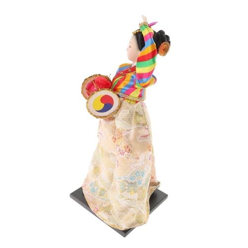 LRXIYODE Koreanische Hanbok Puppe Handgefertigt aus Seide Traditionelle Koreanische Dekoration Kunsthandwerk Asiatische Figur für Wohnzimmertisch und Schreibtisch von LRXIYODE
