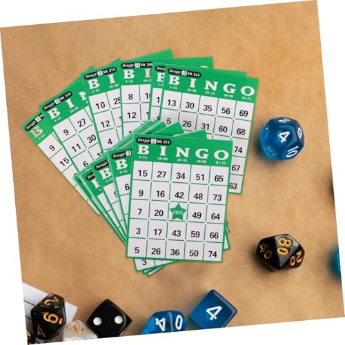 LRXIYODE Kreative Bingo Karten Teiliges aus Beschichtetem Papier Zufällige Farben für Spielabende Party Wohltätigkeit und für Bingo Fans Zufällige Farbe von LRXIYODE