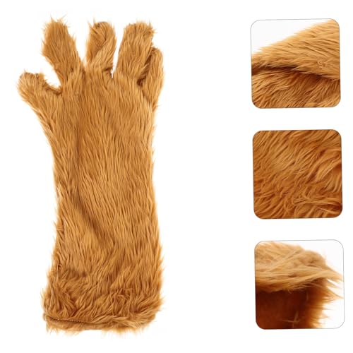 LRXIYODE Kreativer Bärenpfoten Plüschhandschuh Warme Cosplay Handschuhe Für Party Bühne Winterhandschuh Kuscheliges Accessoire Für Karneval und Fotoshootings von LRXIYODE