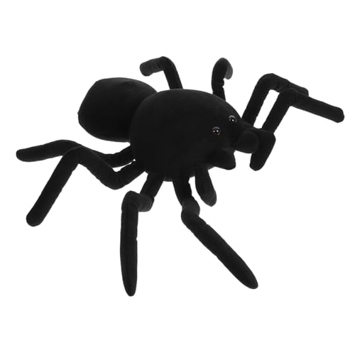 LRXIYODE Kreatives Schwarzes Spider Plüschtier aus Hochwertigem Weichem Plüsch Dekoratives Kuscheliges Spinnenstofftier für Kinderzimmer und Originelles zu Weihnachten und Geburtstag von LRXIYODE