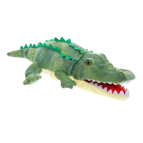LRXIYODE Krokodil Handpuppe Weiche Plüsch Tier Handpuppe für Kreatives Geschichtenerzählen Interaktives für Fördert Motorik und Fantasie für Rollenspiele und Lernaktivitäten von LRXIYODE