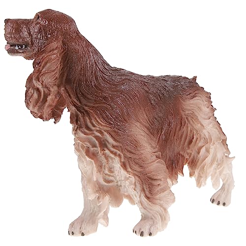 LRXIYODE Kunststoff Hundefigur Realistische Spaniel Statue für Kinderzimmer Dekoration Langlebig Leicht für Kreatives und Lernhilfen von LRXIYODE
