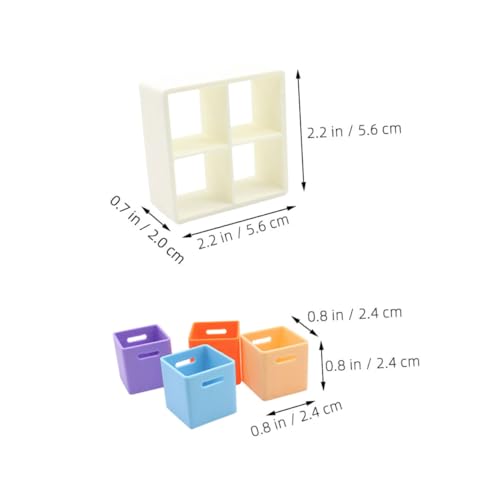 LRXIYODE Kunststoff mit Praktischem Regal Quadratisches Design Vielseitig für Kleine Dollhouse Artikel zum Organisieren und Präsentieren von Miniaturen von LRXIYODE