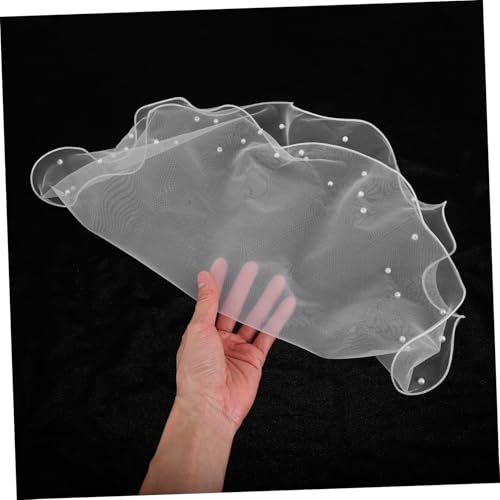 LRXIYODE Kurzer Puppen Brautschleier mit Perlenbesatz Weicher Tüll Elegantes Hochzeitszubehör für Puppen DIY Haardekoration für Hochzeitsfotos und Festliche Anlässe von LRXIYODE