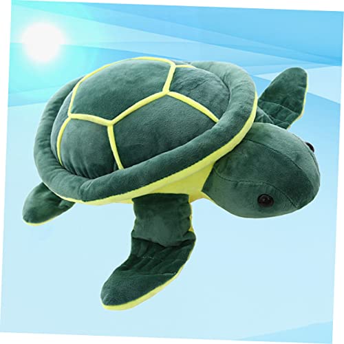 LRXIYODE Kuscheltier Schildkröte Plüschspielzeug Weiches Baumwoll Stofftier Niedliches Grünes Meeresschildkröten Kuscheltier für Zuhause und Auto von LRXIYODE