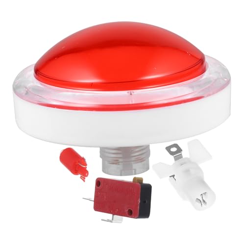 LRXIYODE LED Beleuchteter Runder Gaming Buzzer mit Automatischer Rückstellung Robuster Push Button Schalter für Quizspiele und Spielkonsolen Einfache Installation Langlebiges Material von LRXIYODE