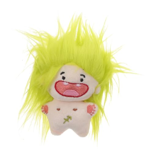 LRXIYODE Lustige Baumwollpuppe Kleine Tragbare Plüschfigur Grün Waschbares Leichtes Dekorationsspielzeug für Kinderzimmer und Stressabbauendes Familien von LRXIYODE