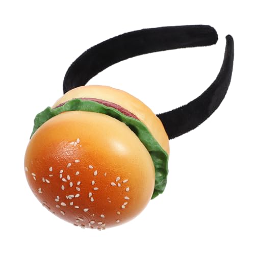 LRXIYODE Lustiges Hamburger Stirnband Bunte Party Kopfbedeckung Food Haarreif Accessoire für Erwachsene Karneval Halloween Bühnenauftritt von LRXIYODE