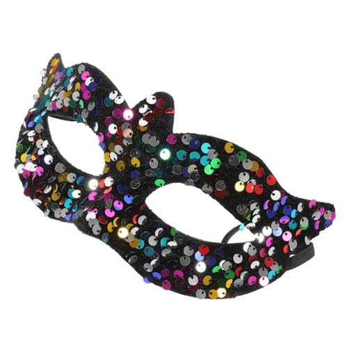 LRXIYODE Masquerade Halbgesichtsmaske mit Glitzer Verstellbares Elastisches Band Leichter PVC Spitz Zulaufendes Design für Halloween Karneval Cosplay Bühnenparty und Maskenball LRXIYODE Masquerade Halbgesichtsmaske mit Glitzer Verstellbares Elastisches Band Leichter PVC Spitz Zulaufendes Design für Halloween Karneval Cosplay Bühnenparty und Maskenball von LRXIYODE