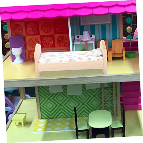 LRXIYODE Maßstab Holz Puppenhausmöbel Kinderspielzeug Realistisch Glatt Sicher Pädagogisch Fördernd Kreativität Fantasie Handwerklich Gefertigt von LRXIYODE