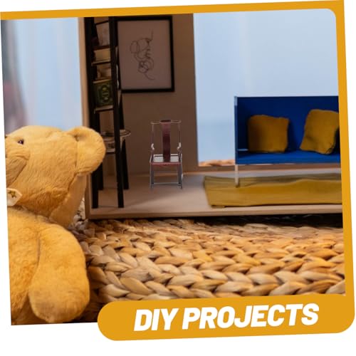 LRXIYODE Maßstab Verschleißfest Traditioneller Chinesischer Stil Dekorativer Puppenhausstuhl für Mini Hausdekoration und Miniaturgestaltung von LRXIYODE