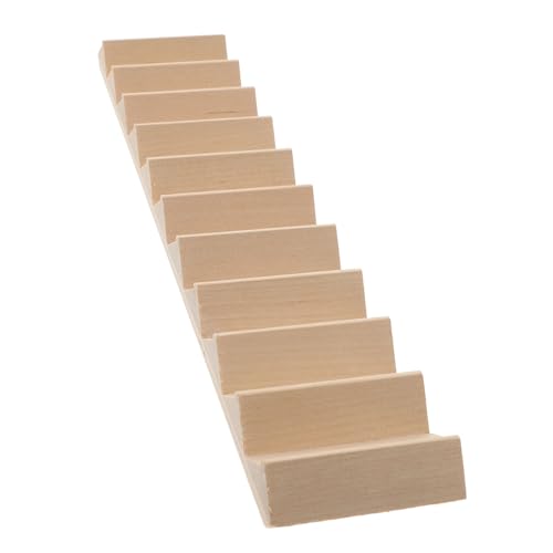 LRXIYODE Maßstab ohne Handlauf Handgefertigte Gerade Treppe für Puppenhaus Möbel DIY Zubehör Dekorative Miniatur Holzstiege für Puppenhaus Szenen von LRXIYODE