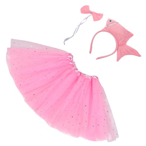 LRXIYODE Meerestier Anzug mit Haarreif Fliege und Tüllrock für Halloween Partys und Rollenspiele Goldfisch Design Weich und Bequem LRXIYODE Meerestier Anzug mit Haarreif Fliege und Tüllrock für Halloween Partys und Rollenspiele Goldfisch Design Weich und Bequem von LRXIYODE