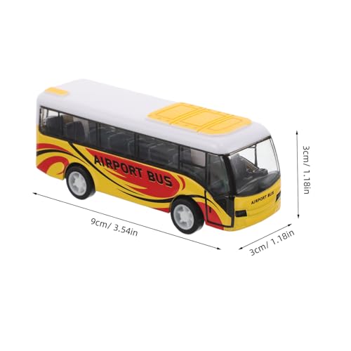 LRXIYODE Metalllegierung Modellauto Bus Gelb Pull Back Friktionsauto Stadtfahrzeug für Mädchen Präzise Verarbeitung Hohe Sammelqualität Realistische Details von LRXIYODE