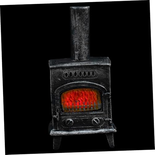 LRXIYODE Micro Landscape Kaminmodell mit Licht Miniatur Puppenhaus Dekoration Realistische Harz Feuerstelle Glatte Oberfläche Langlebig für Puppenmöbel und Micro Landscape Adornments von LRXIYODE