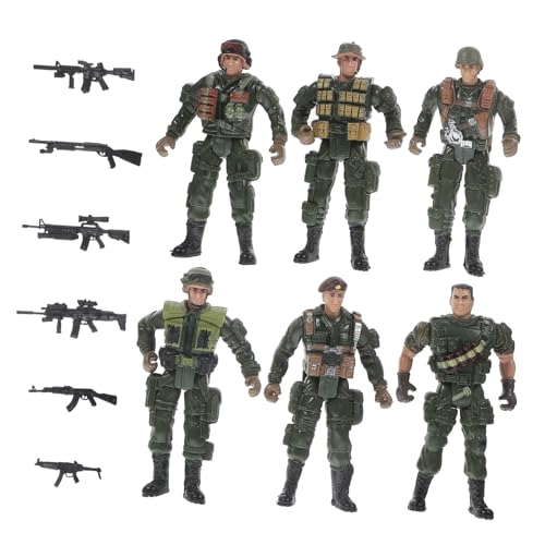 LRXIYODE Mini Action Figuren Teilig Militärische Soldaten Modelle aus Realistische Detailarbeit Sichere Kinderspielzeuge als für Sammler und Militärfans von LRXIYODE