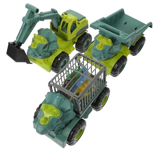 LRXIYODE Mini Dinosaurier Ingenieurfahrzeug Spielzeugset Buntes Langlebiges Plastikauto Interaktives Kinderspielzeug für Jungen Fördert Fantasie und Motorische Fähigkeiten Party mitgebsel von LRXIYODE